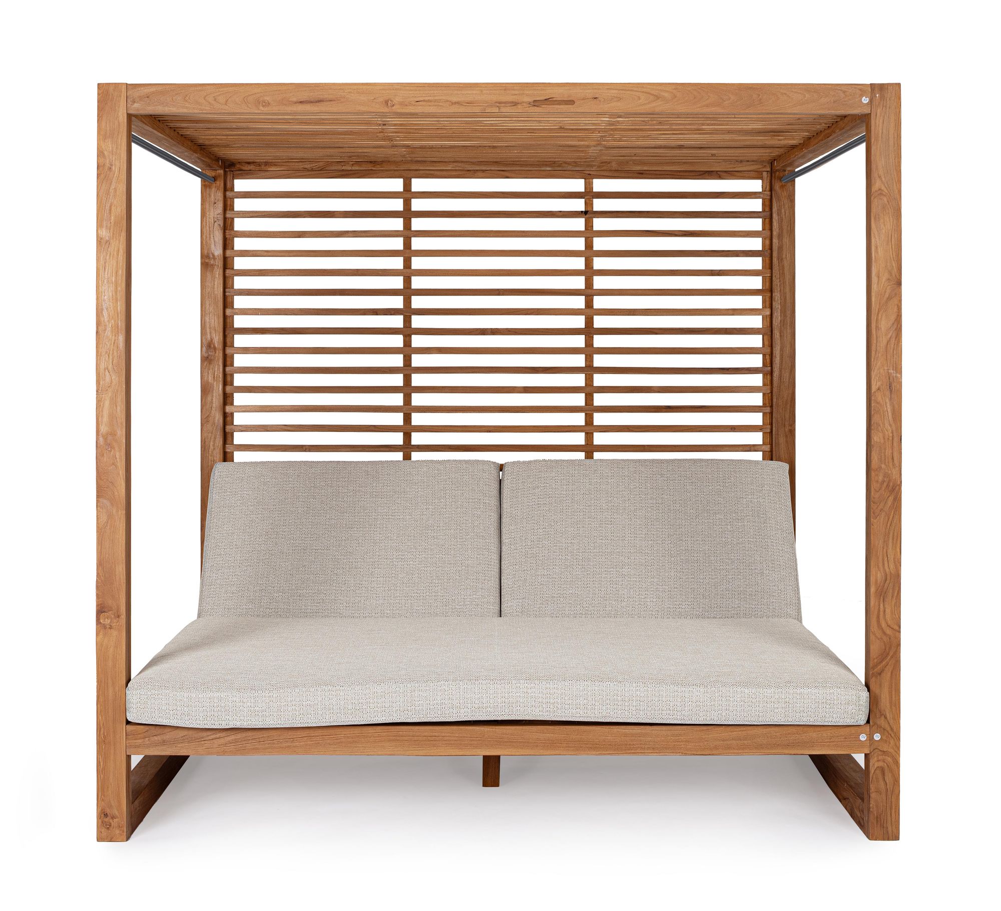 Luxuriöser Daybed Pavillon Honolulu aus FSC Teakholz mit verstellbaren Rückenlehnen | Bizzotto bei STUFF Shop kaufen