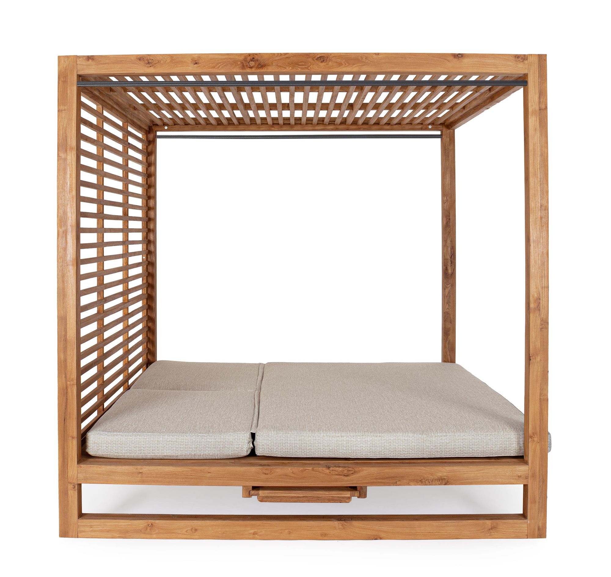 Luxuriöser Daybed Pavillon Honolulu aus FSC Teakholz mit verstellbaren Rückenlehnen | Bizzotto bei STUFF Shop kaufen