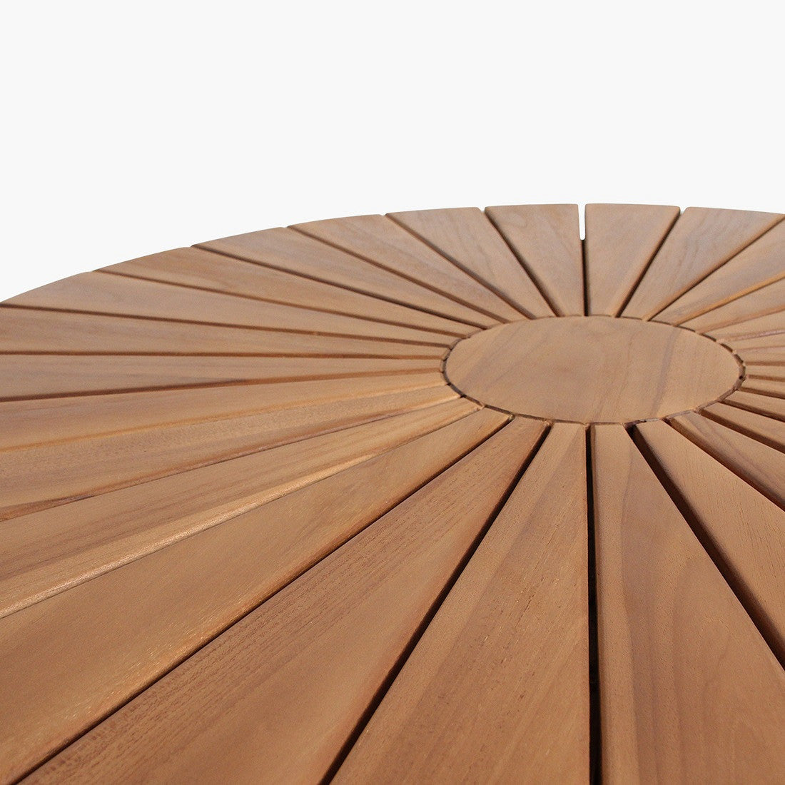 Runder klappbarer Outdoor Bistrotisch Teakscape Bistro aus Teakholz für Balkon und Terrasse