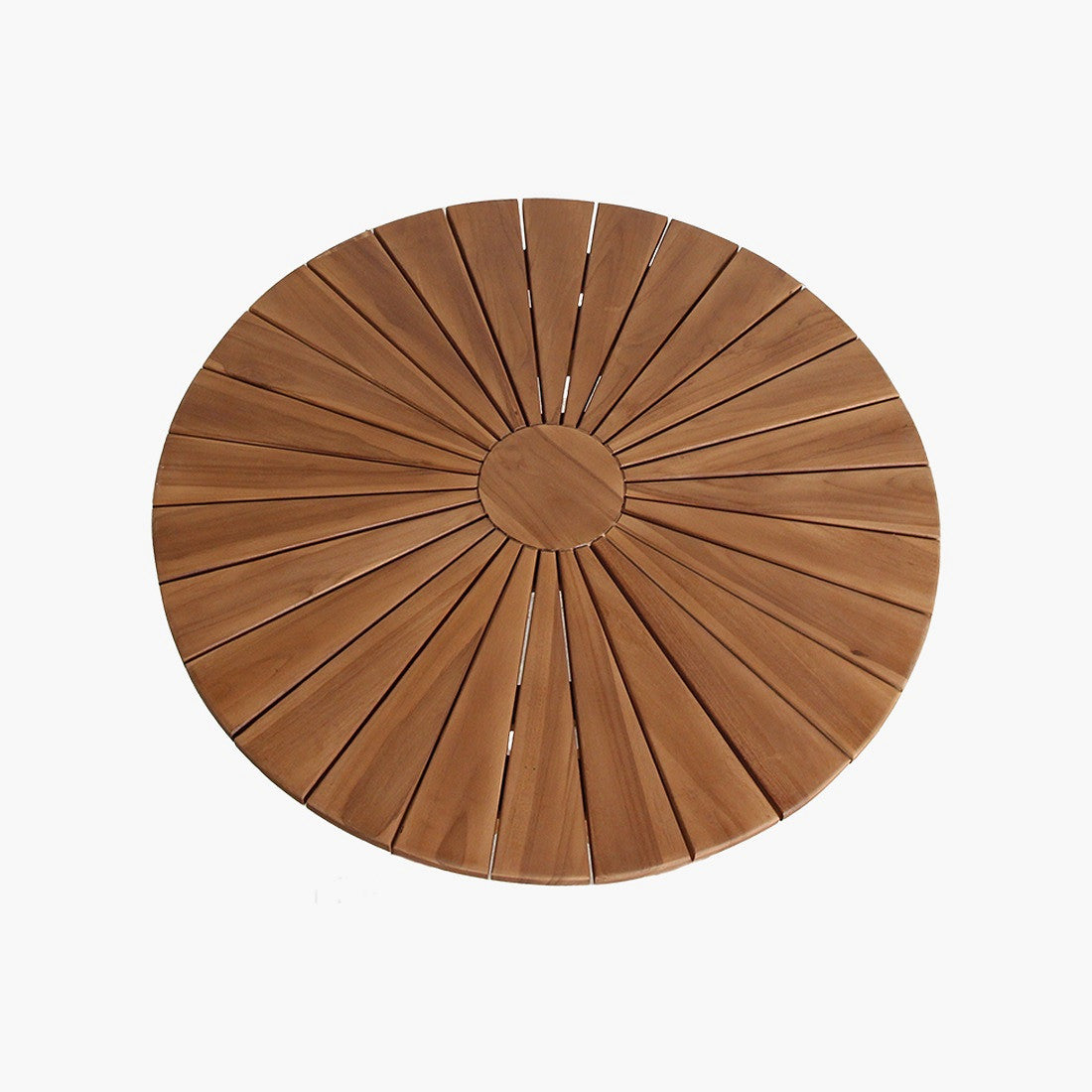 Runder klappbarer Outdoor Bistrotisch Teakscape Bistro aus Teakholz für Balkon und Terrasse