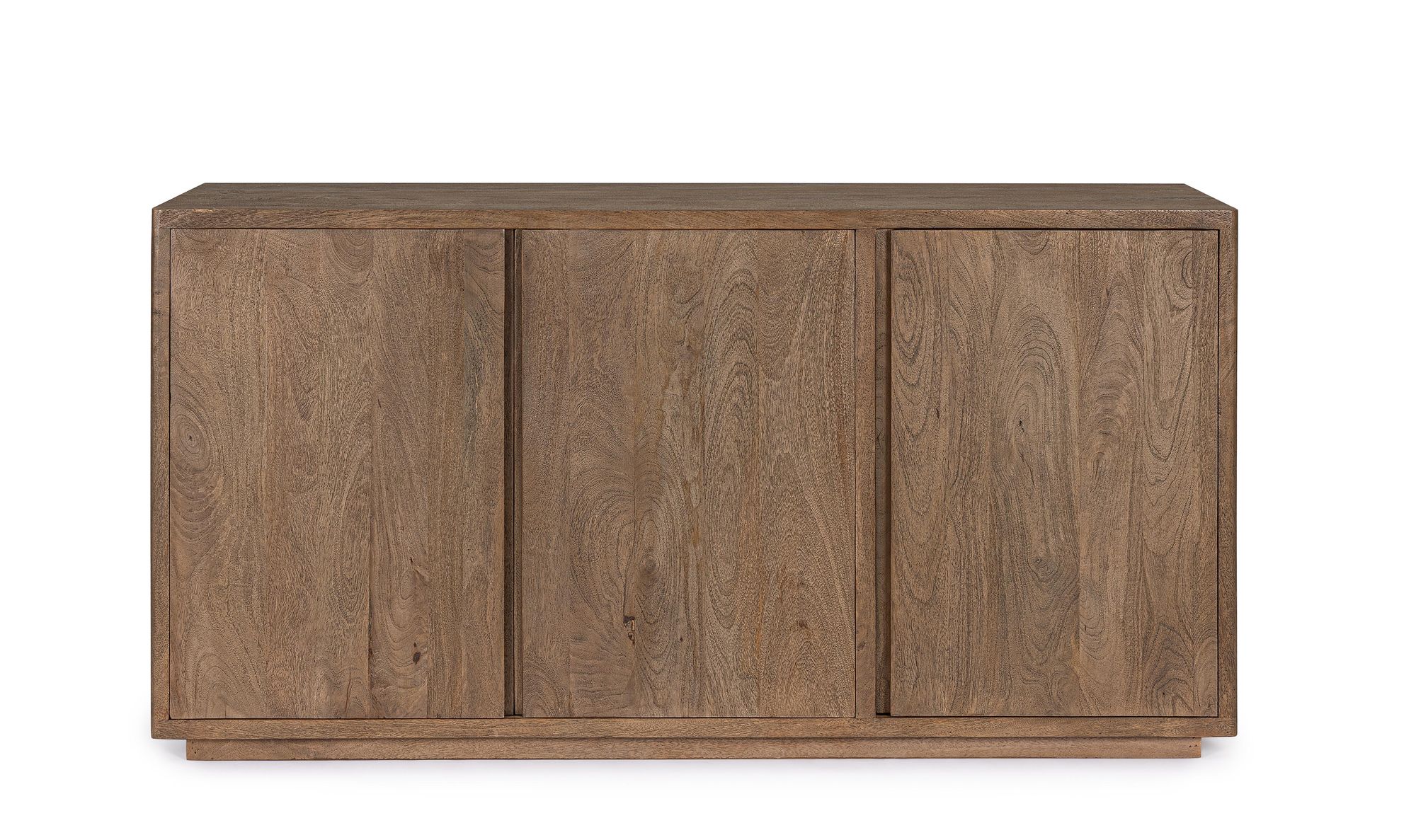 Sideboard Elswick 3 Türen aus massivem Mangoholz mit natürlicher Maserung | Bizzotto bei STUFF Shop
