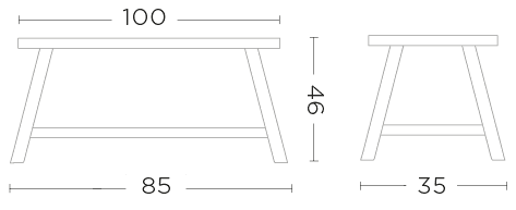 Detailansicht Bank Faye aus Natural Grey Teakholz | Gommaire bei STUFF Shop kaufen