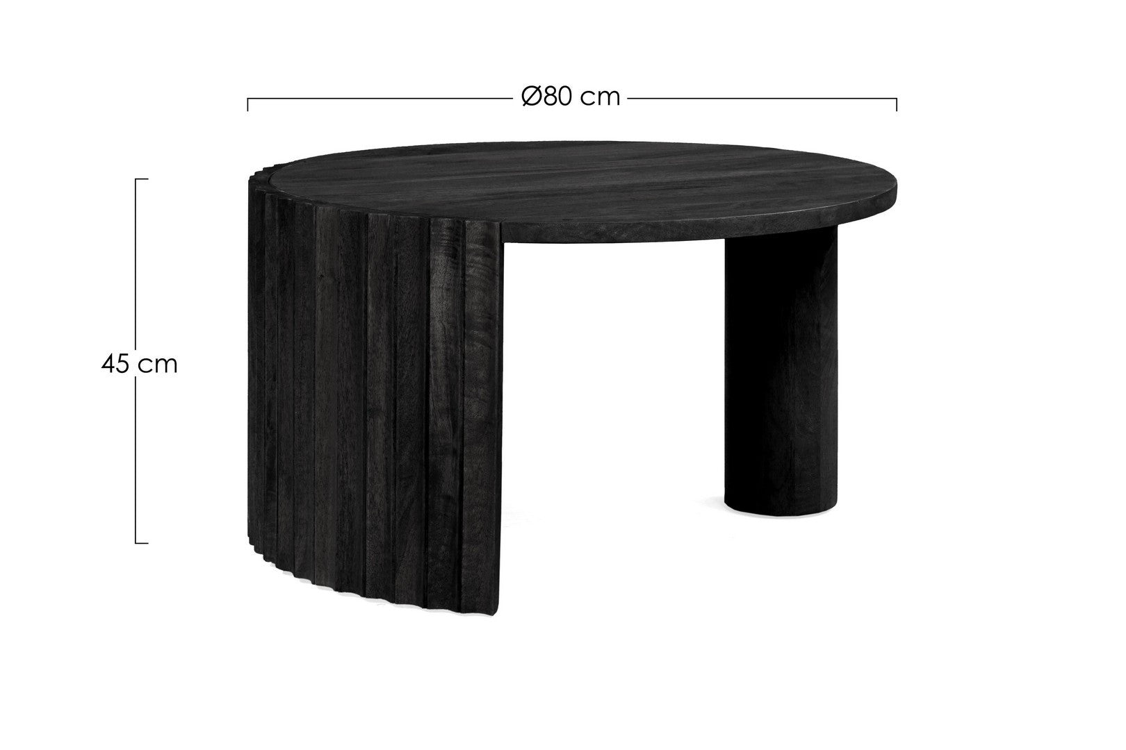 Couchtisch Orissa Schwarz von Bizzotto – Mangoholz, Ansicht, im STUFF Shop