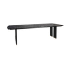Esstisch Liber Black Mangoholz 200 cm | Goldfuß
