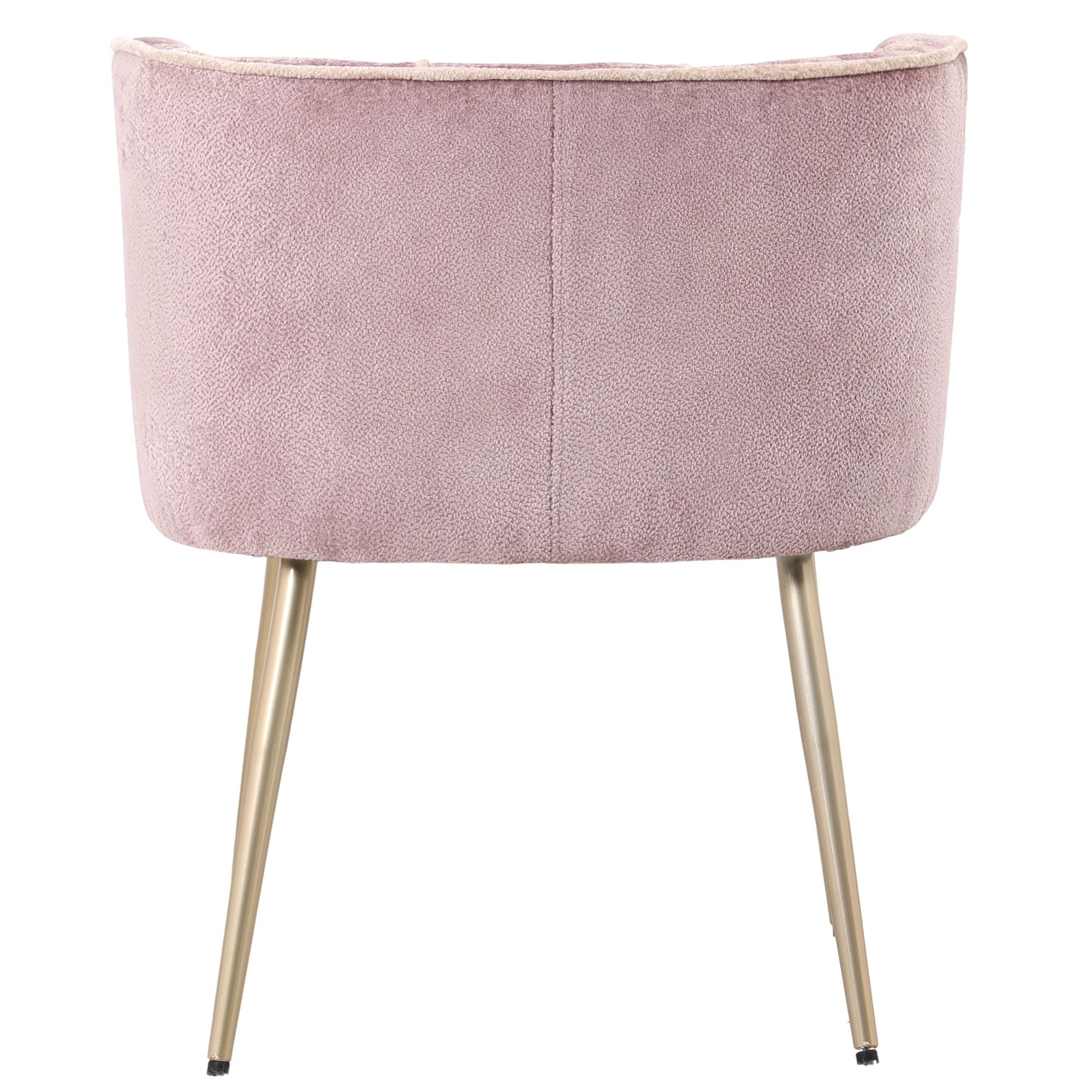 Rückenansicht Armlehnstuhl Nell Pink Beige, PTMD Collection
