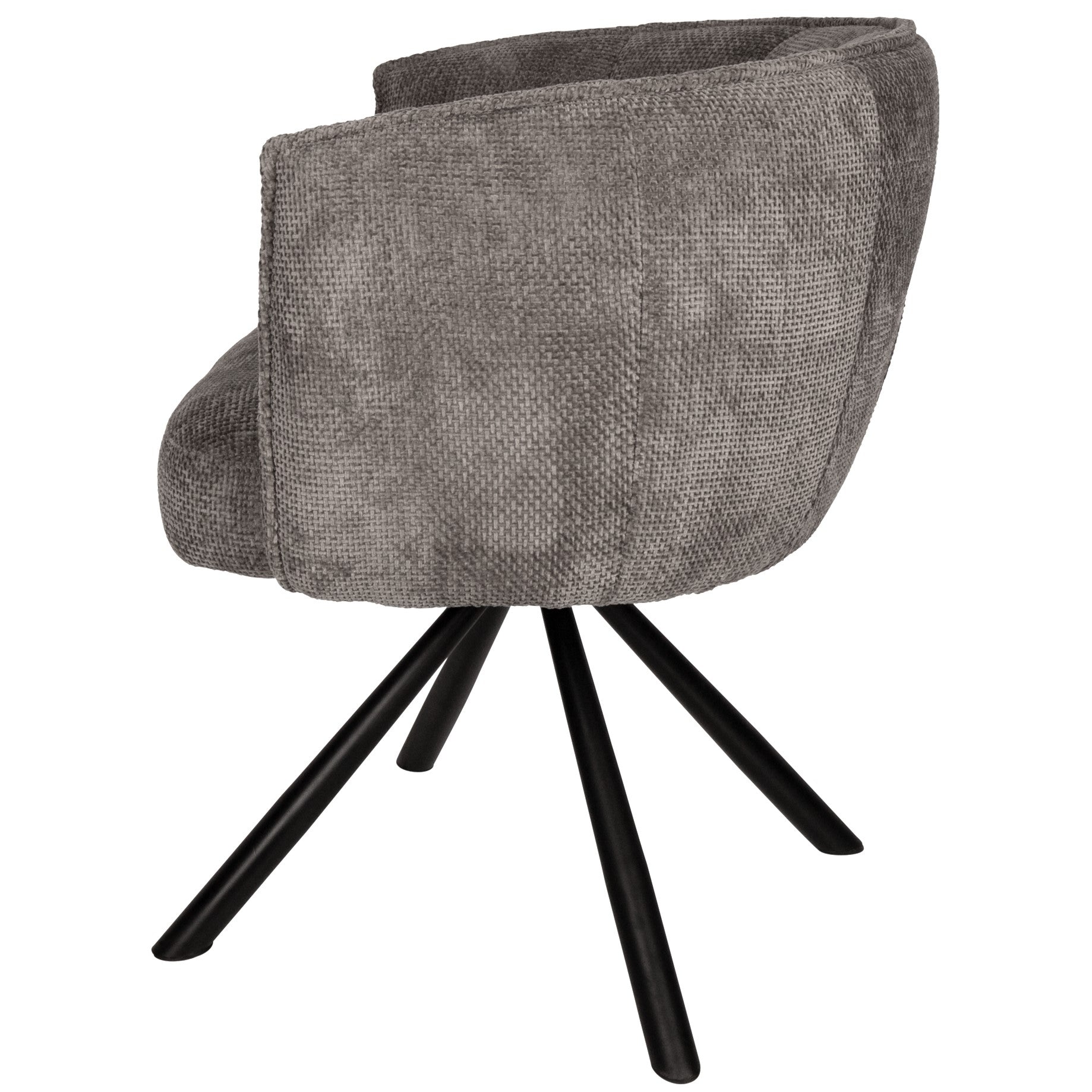 Seitenansicht Polsterstuhl Como Stone, PTMD Collection