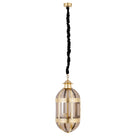 Hängeleuchte Mikk Brass oval | Lüsterglas in Messingoptik