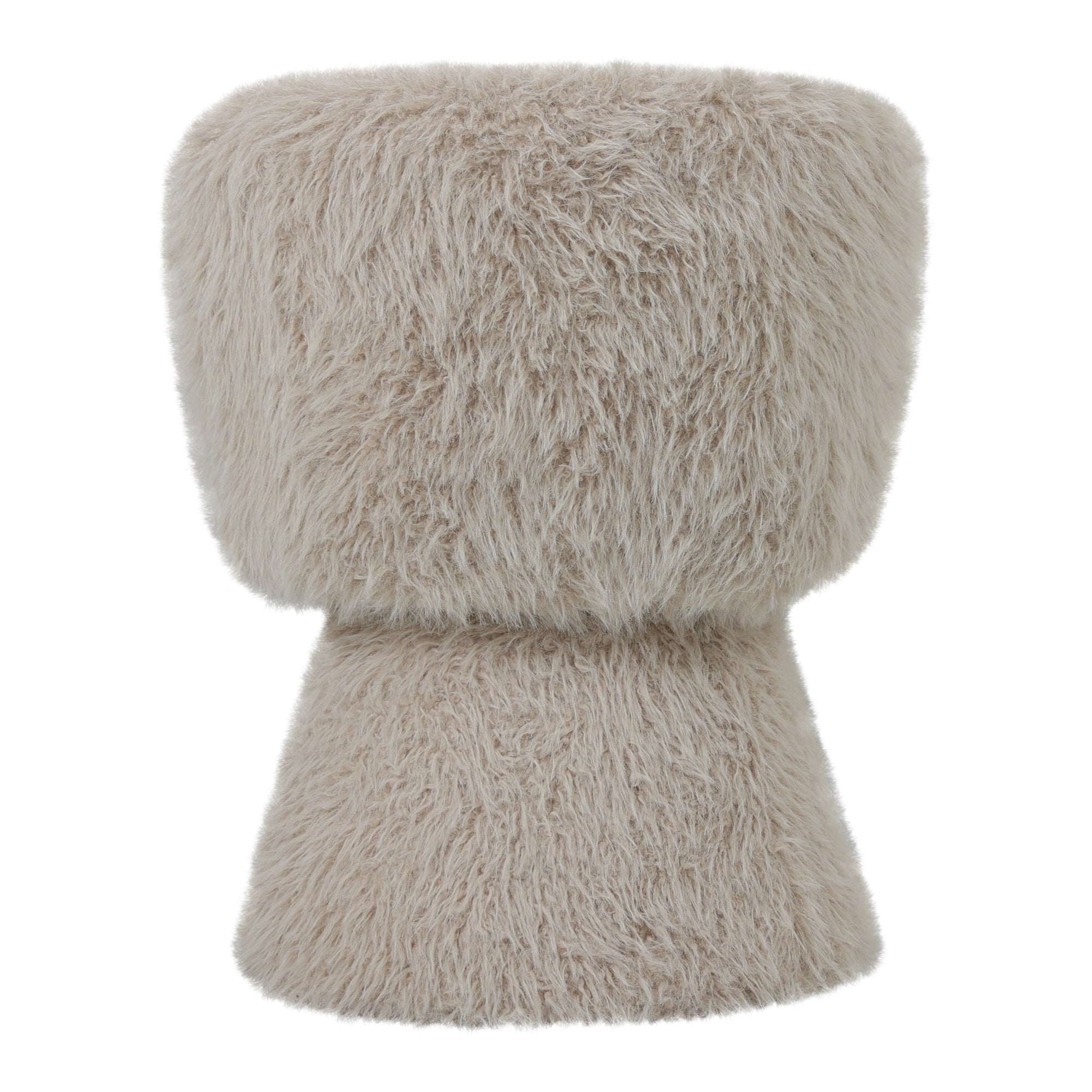 Rückenansicht des Polsterstuhls Hermes Beige Hair, PTMD Collection