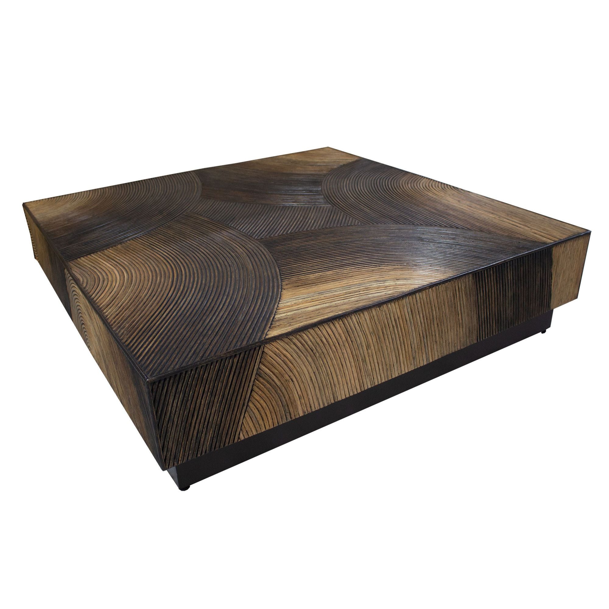 Couchtisch Casablanca Braun | Quadratische Platte mit weich gerundeten Kanten 120 cm