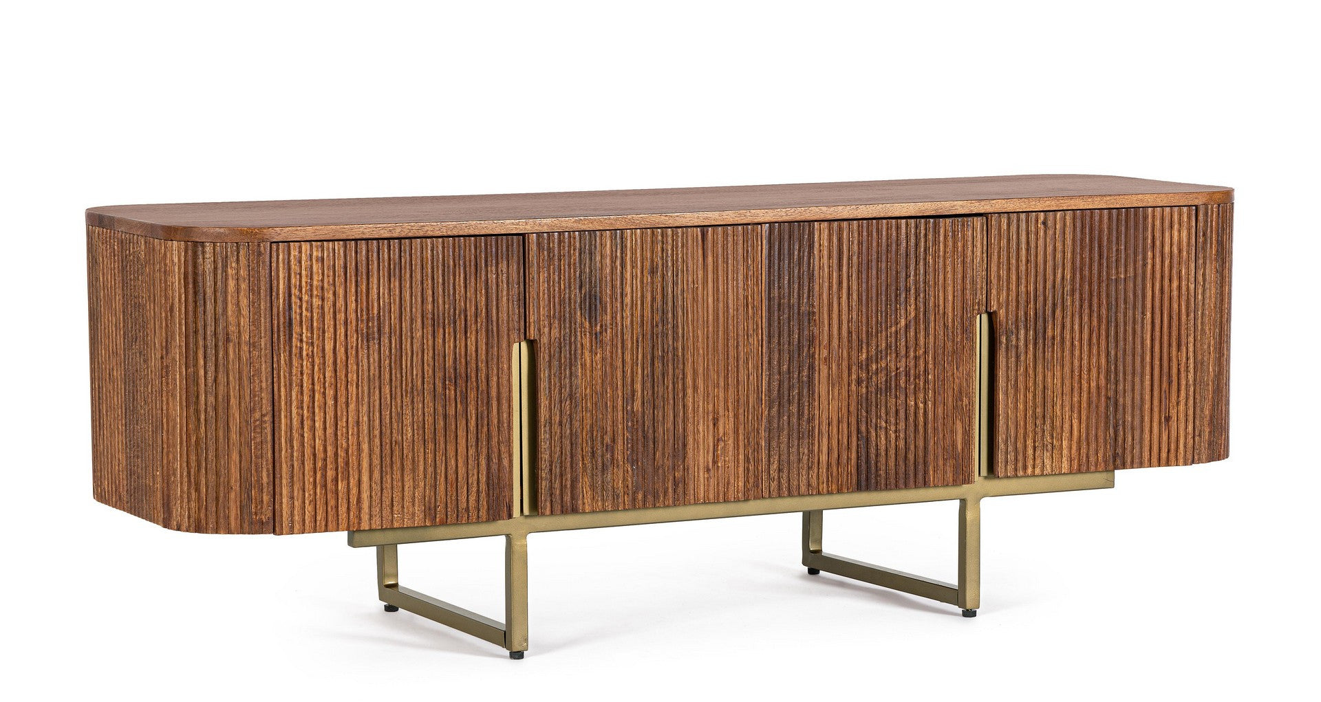 TV-Möbel Vilas von Bizzotto aus massivem Mangoholz mit 4 Türen, B 140 x T 42 x H 50 cm, im STUFF Shop