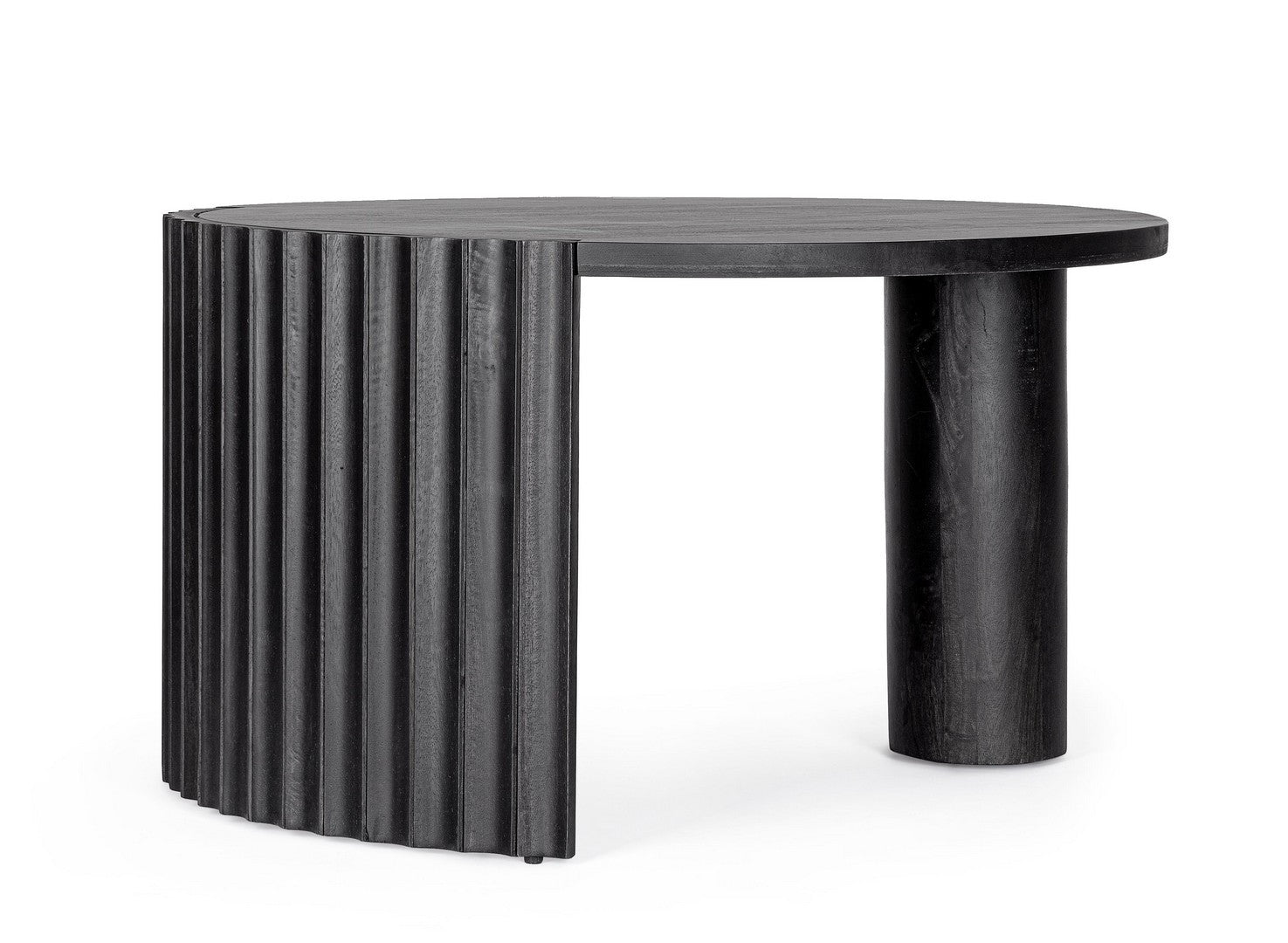 Couchtisch Orissa Schwarz von Bizzotto – massives Mangoholz, Ø 80 × H 45 cm im STUFF Shop