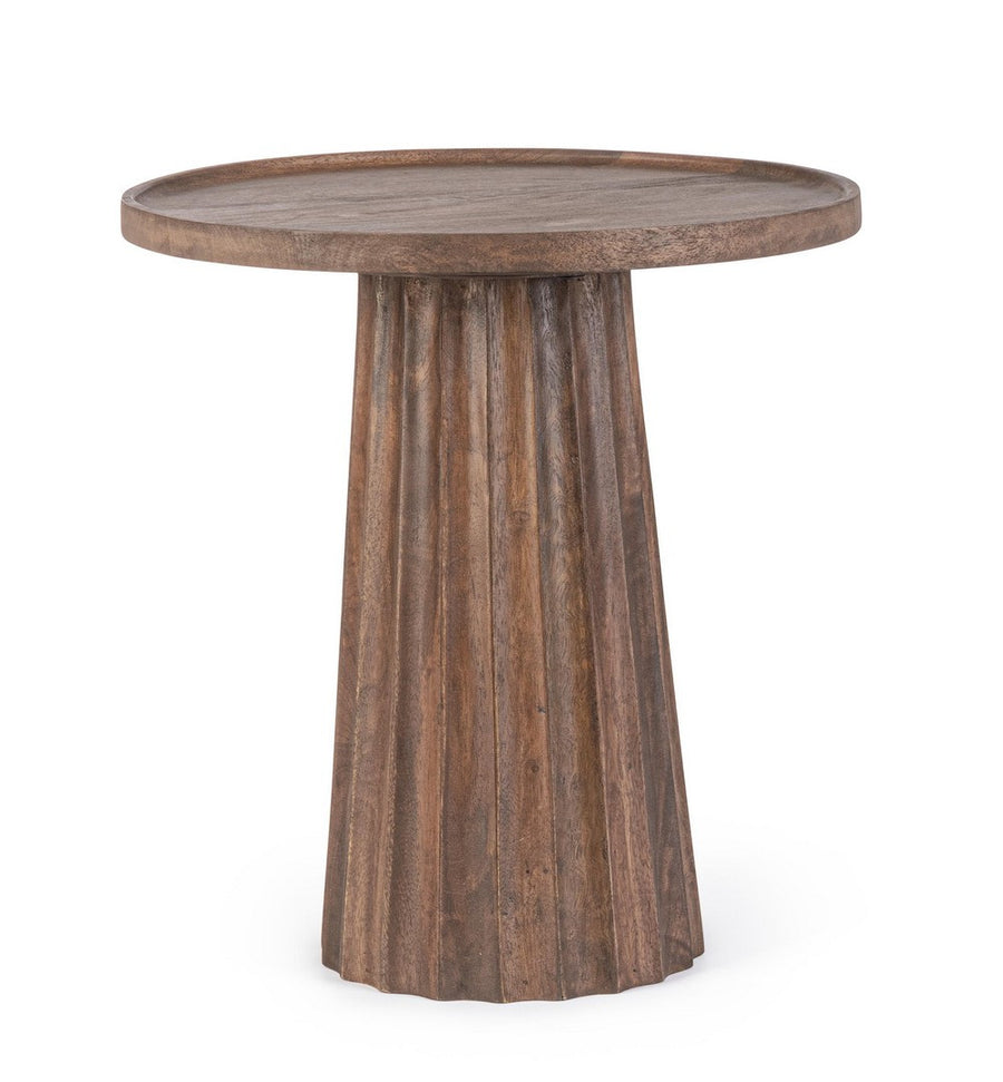 Couchtisch Orissa Naturfarbe von Bizzotto – massives Mangoholz, Ø 46 × H 49 cm im STUFF Shop
