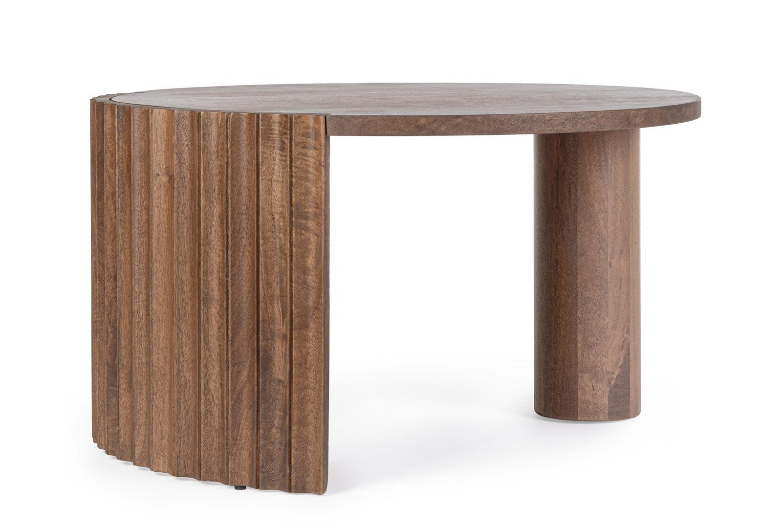 Couchtisch Orissa Naturfarbe von Bizzotto – massives Mangoholz, Ø 80 × H 45 cm im STUFF Shop