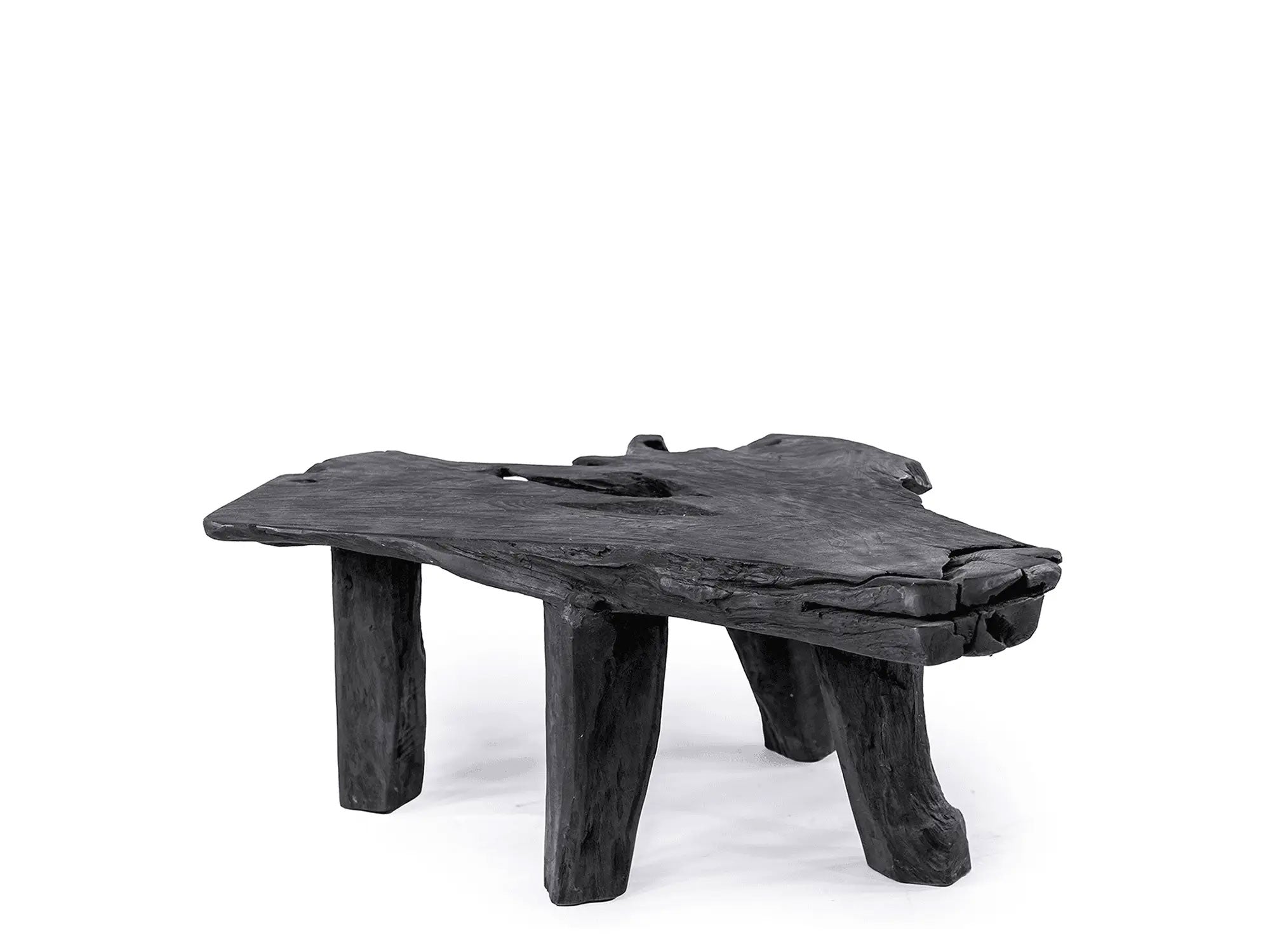 Gommaire Couchtisch Natural Shape – handgefertigter Tisch aus Teakwurzel mit Fume-Finish