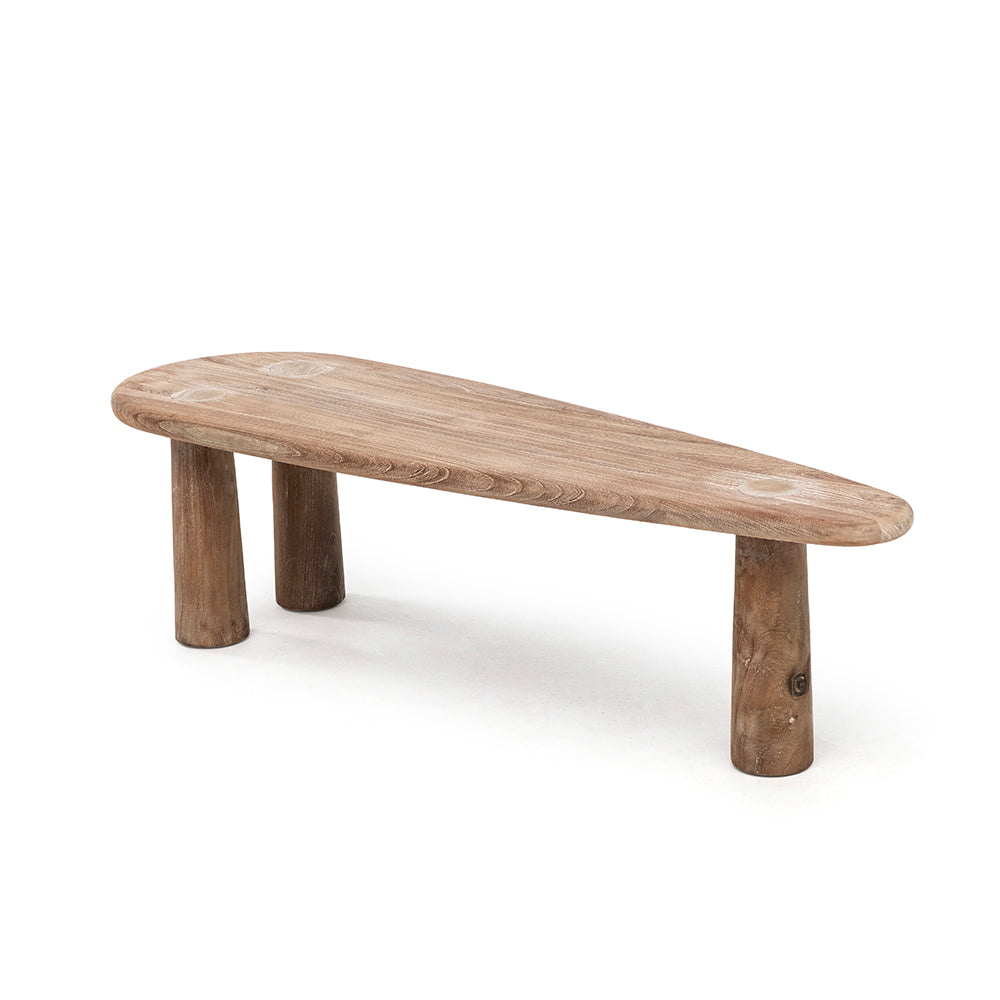 Gommaire Coffee Table May Natural – handgefertigter Couchtisch aus recyceltem Teakholz in Natural Grey
