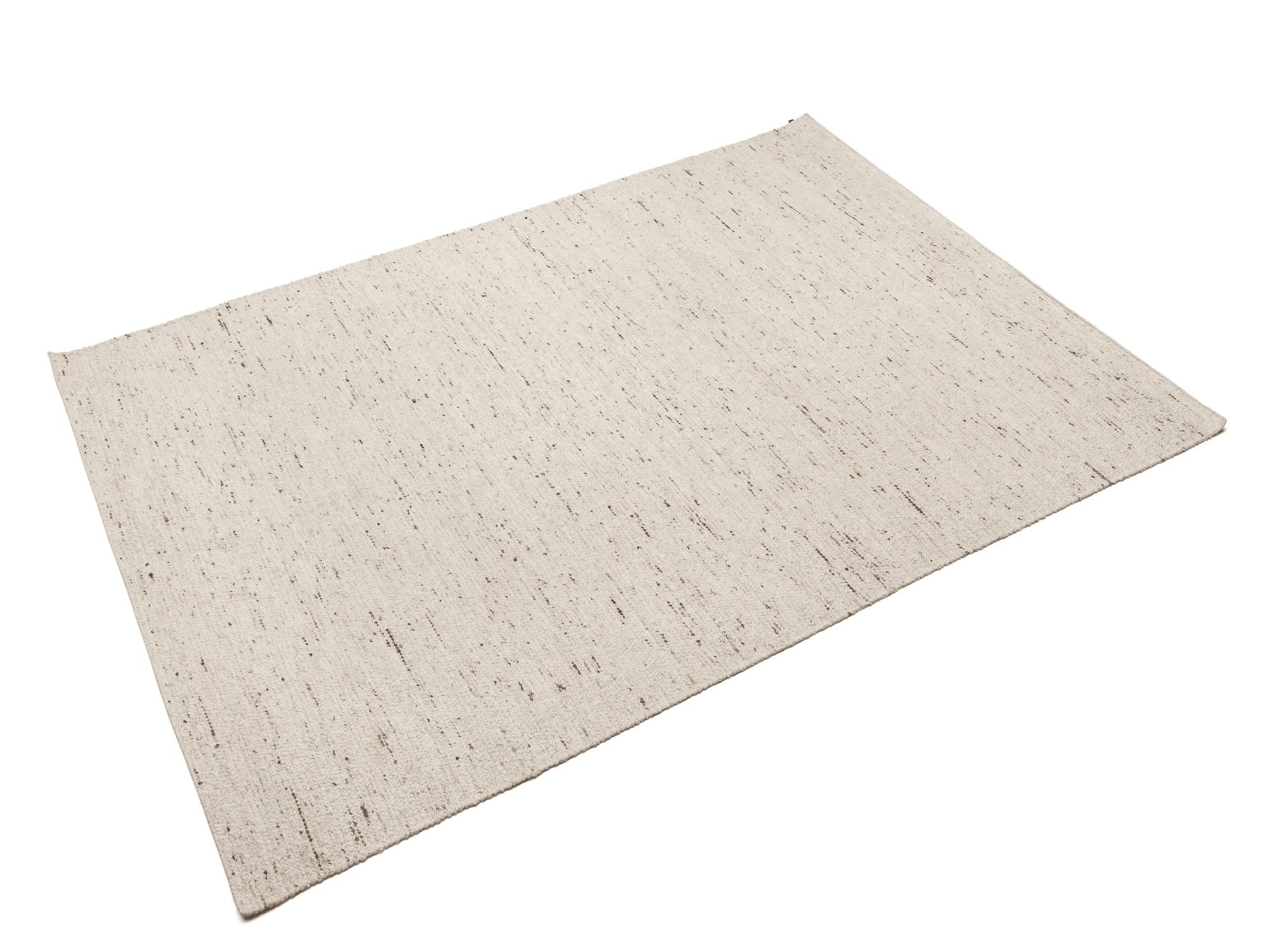 Handgewebter Gommaire Teppich Nimrod Rechteckig aus Wolle in Beige