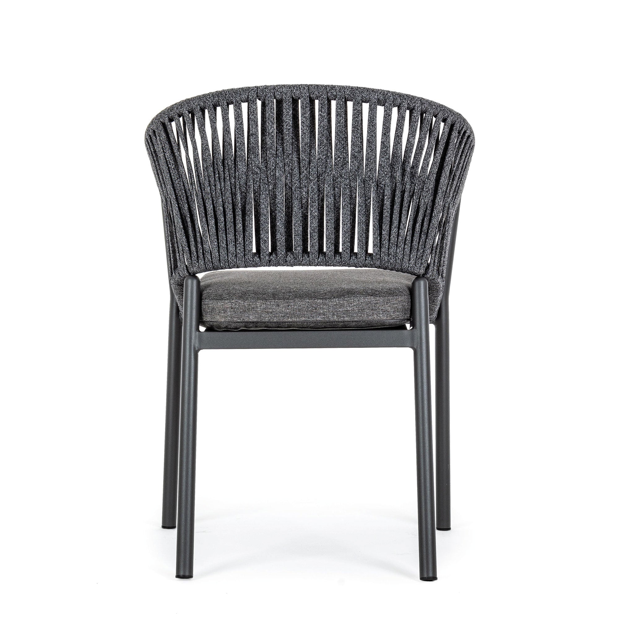 Outdoor Stuhl Florencia Anthrazit mit Armlehnen und Sitzkissen | Bizzotto bei STUFF Shop kaufen