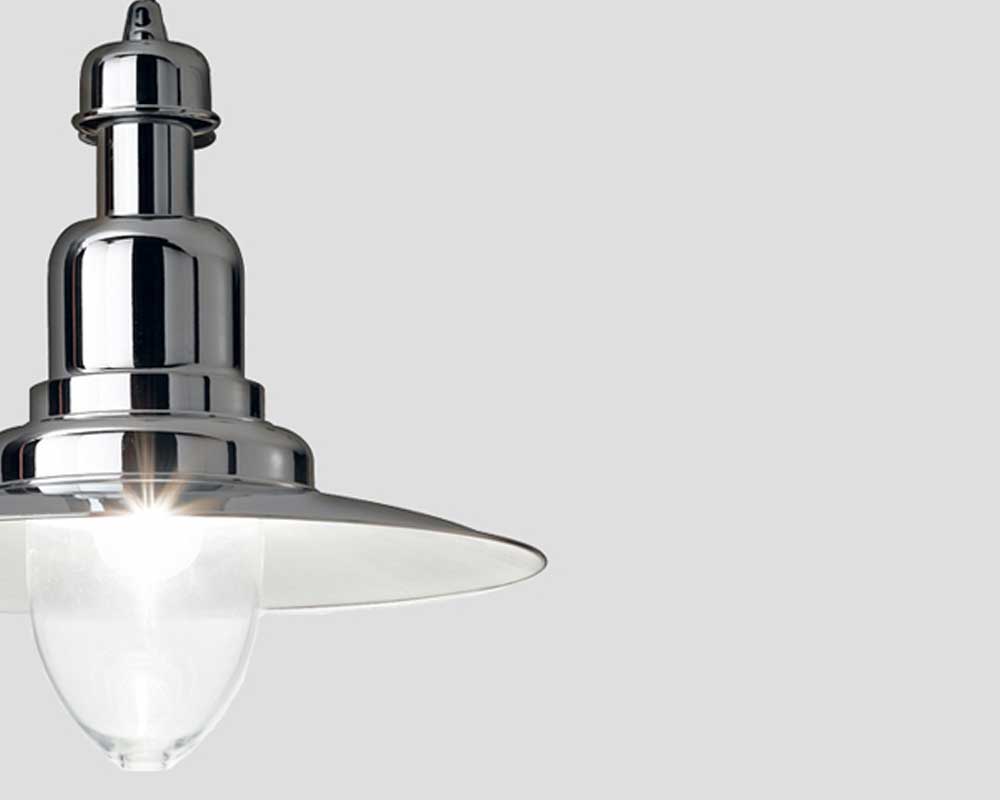 Hängeleuchte Industrial Chrom Dialma Brown