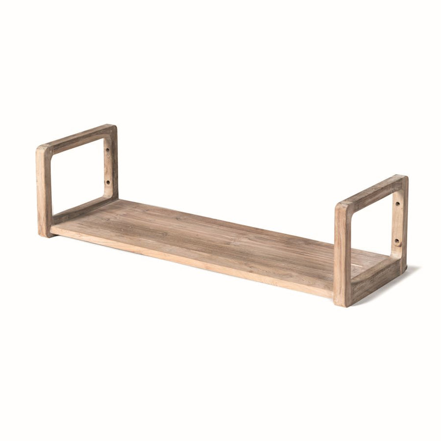 Wandregal Shelvy Teak in Anthracite und Natural Grey von Gommaire