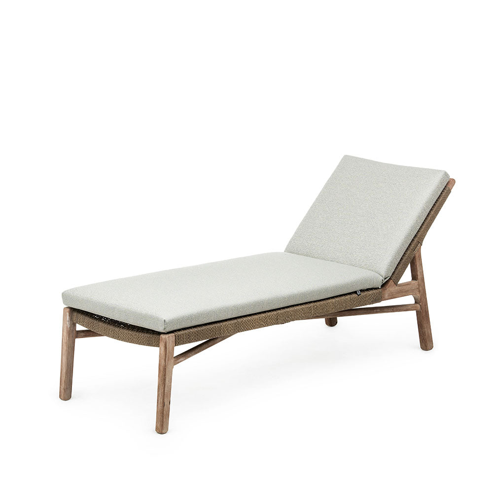 Elegante Teakholz Outdoor Liege Fiona inkl. Polster | Perfekt zum Entspannen im Garten - Gommaire