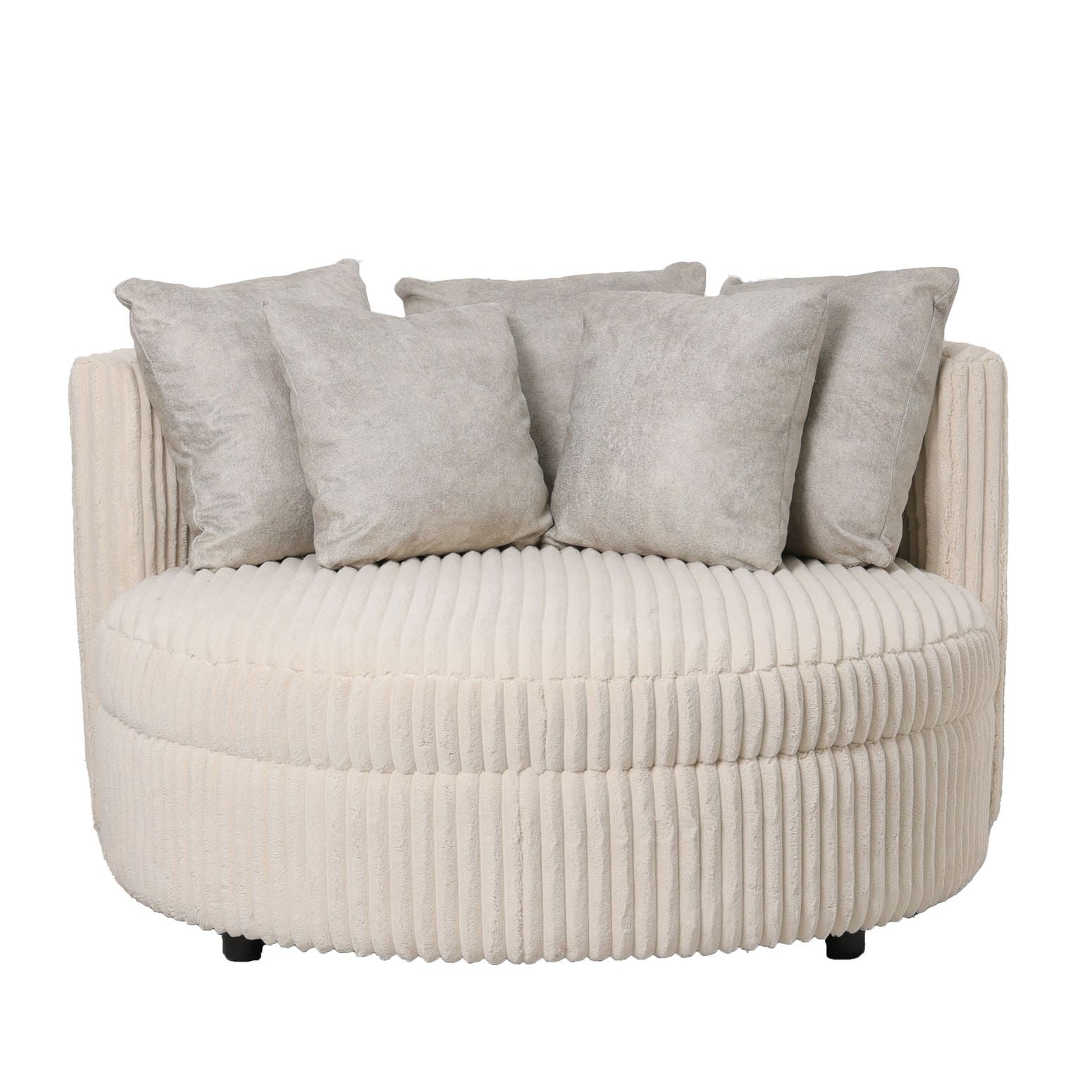 PTMD Sessel Fayen in Creme mit Kissen