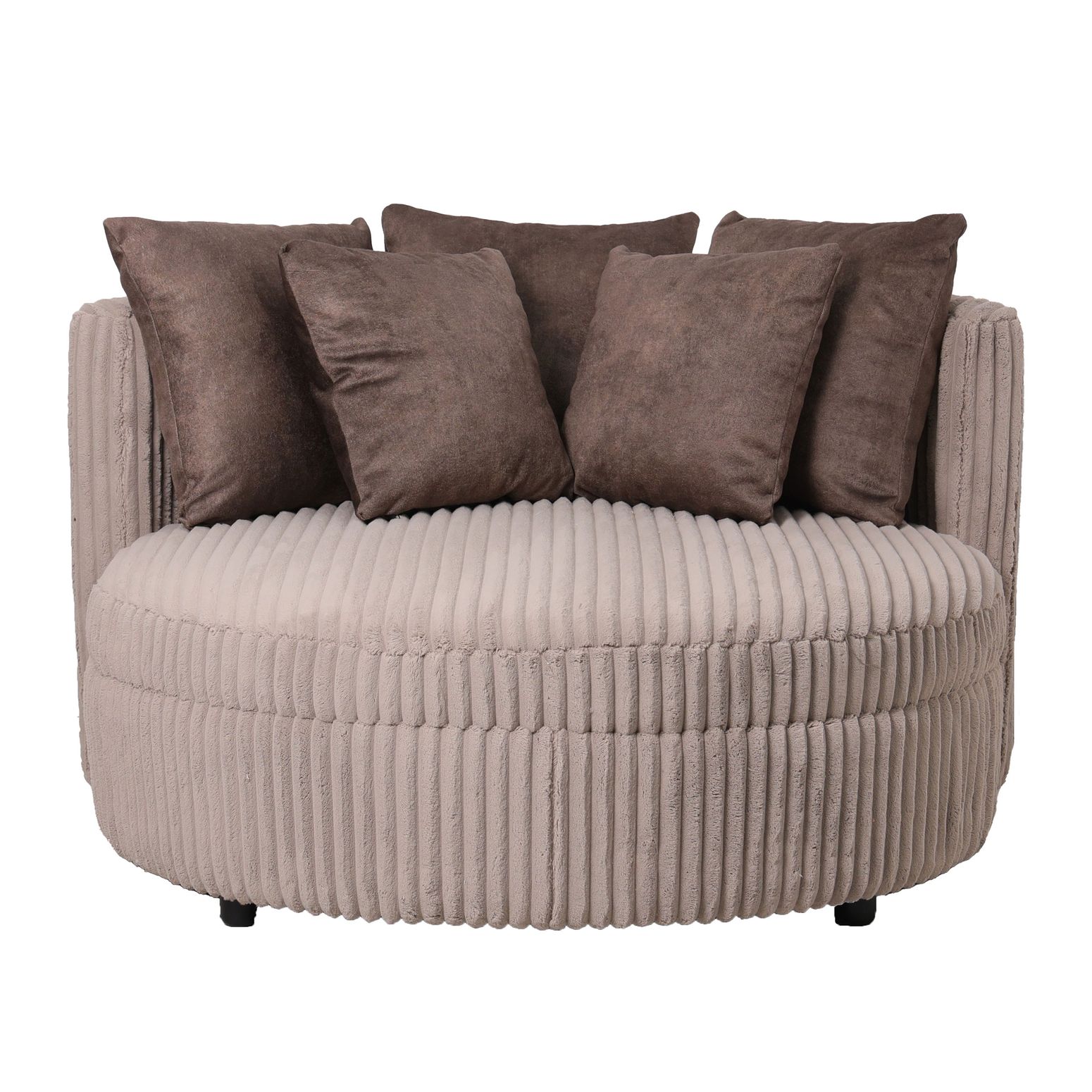 PTMD Sessel Fayen in Creme mit Kissen