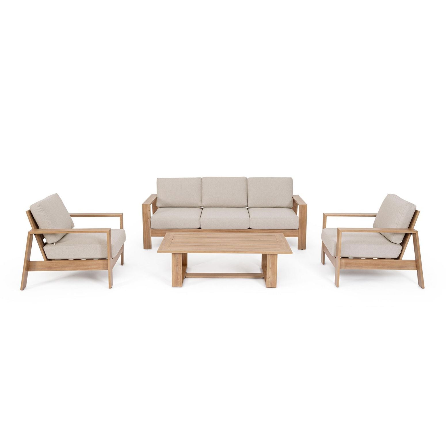 Frontansicht des Lounge Set 4T Baltic Natur.