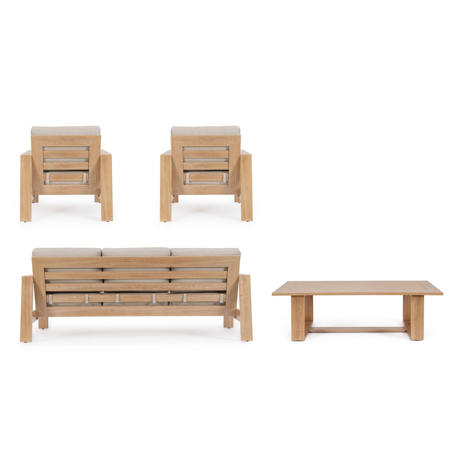 Rückansicht des Lounge Set 4T Baltic Natur.