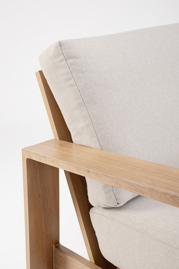 Detailaufnahme der Textur und Materialien des Lounge Set 4T Baltic Natur.