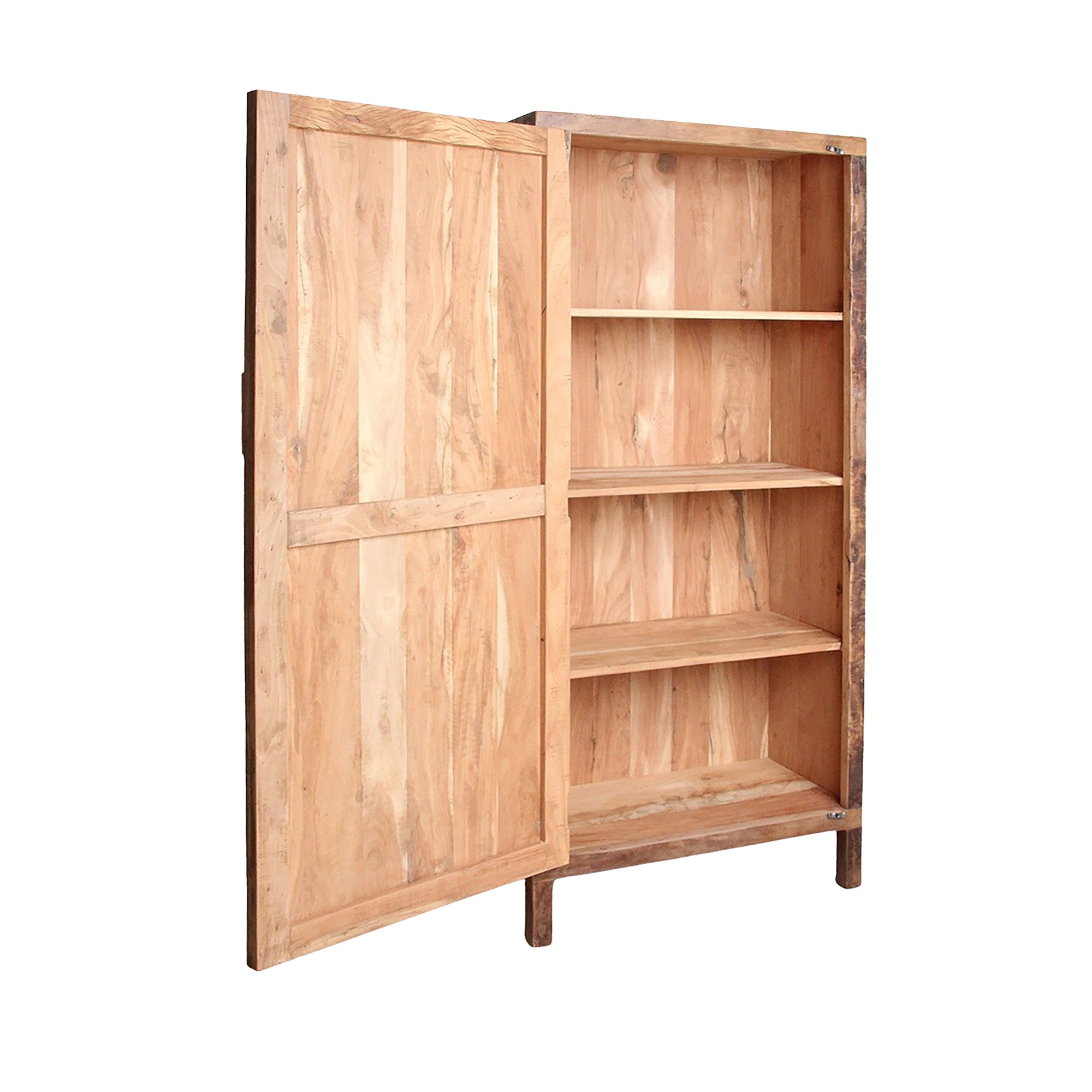 Geöffneter Schrank Vintage Timber Plain mit Regalböden aus Altholz