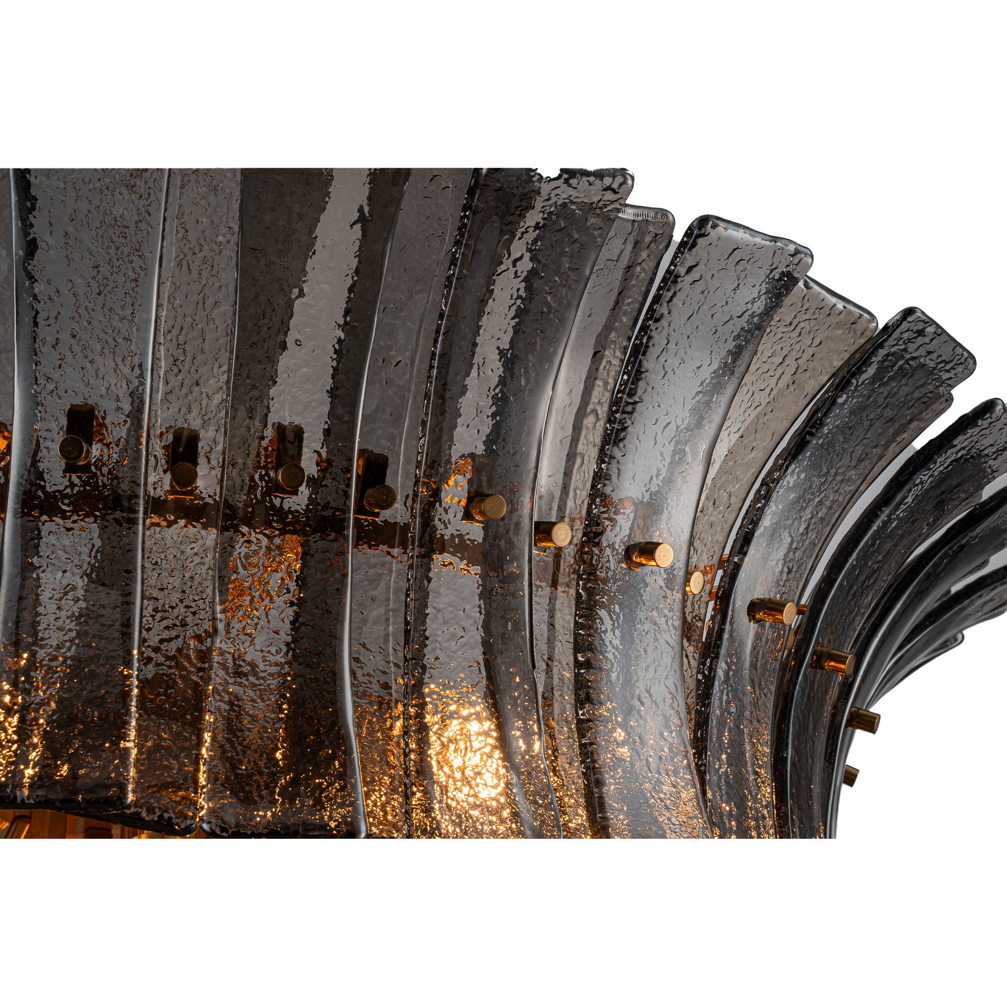 Detailansicht Strukturglas der Dalai Gunmetal Hängeleuchte | PTMD bei STUFF Shop kaufen