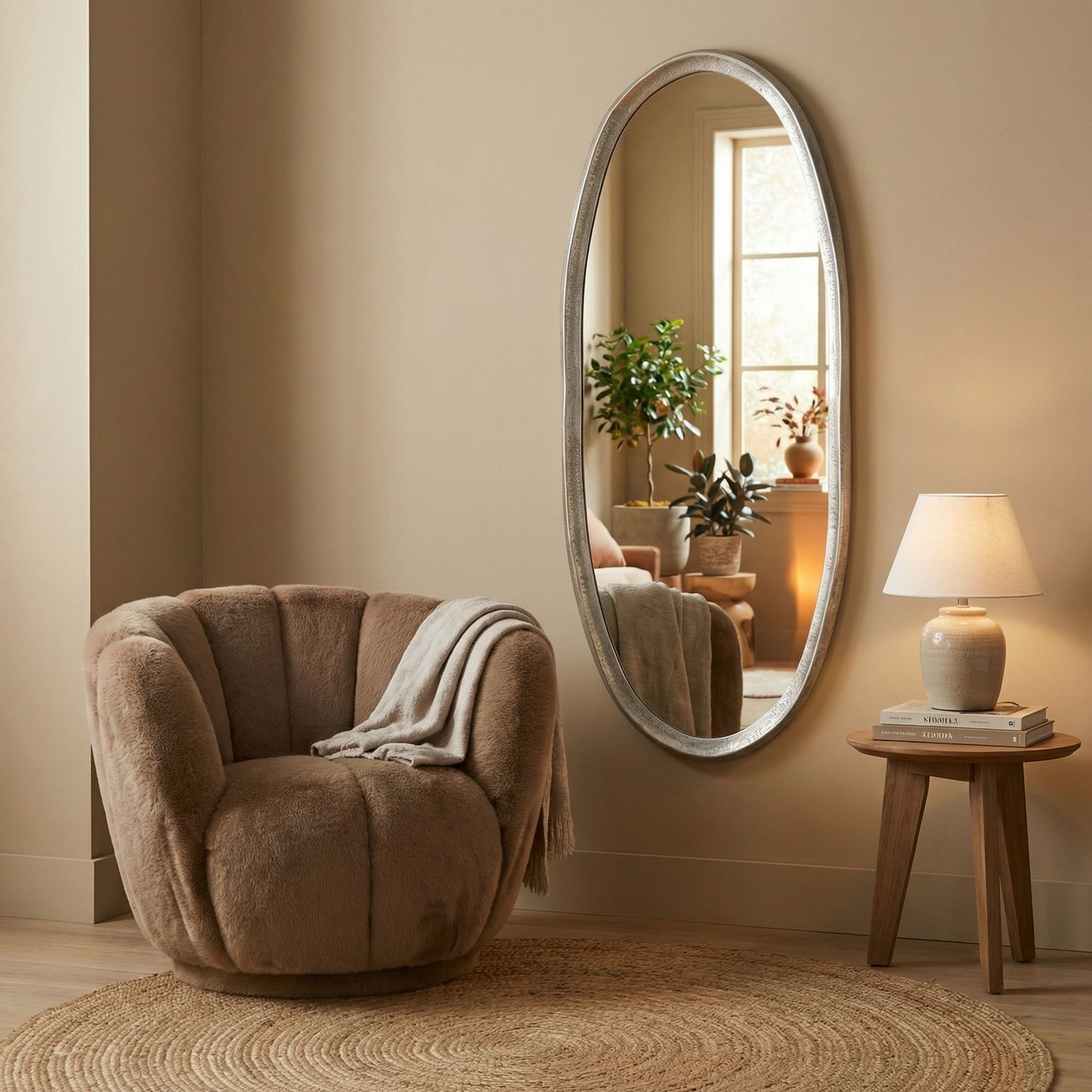 Wandspiegel oval klein Limera im Wohnraum dekorativ | PTMD bei STUFF Shop kaufen