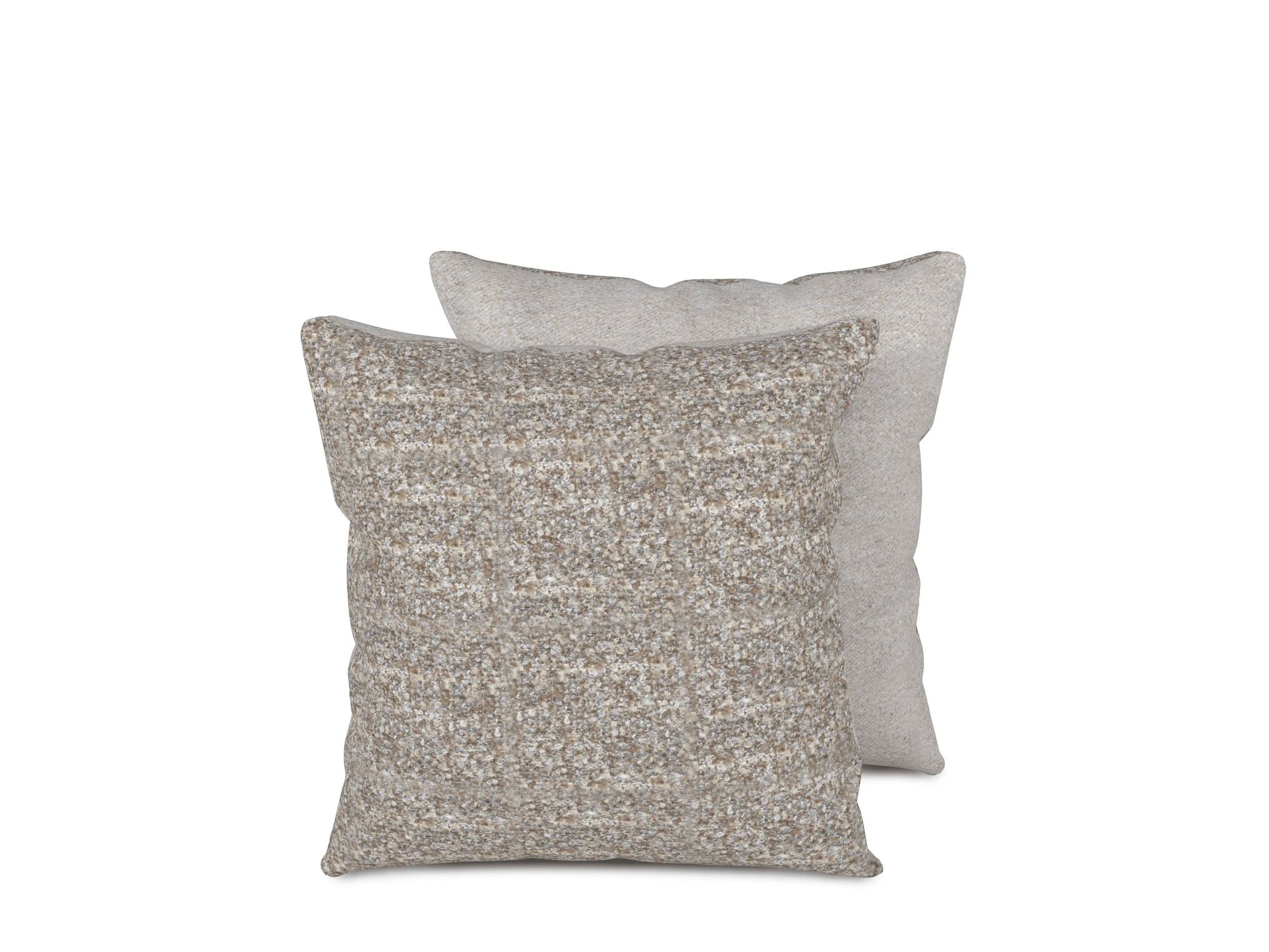 Gommaire Deko Kissen Set 50x50 cm Bisque-Ivory – 2er Set in den Farben Bisque und Ivory mit Federfüllung