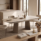 Ausziehtisch Arnena Beige | Keramik in Travertinoptik, 200–280 × 100 cm