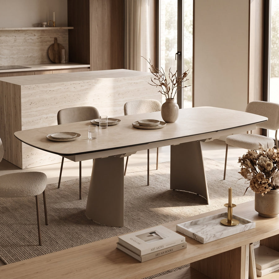 Ausziehtisch Arnena Beige von Bizzotto im Wohnraum