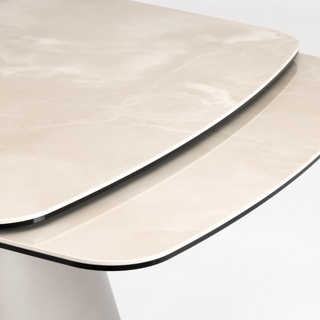 Ausziehtisch Cile Onyx von Bizzotto, Nahaufnahme von Material und Verarbeitung