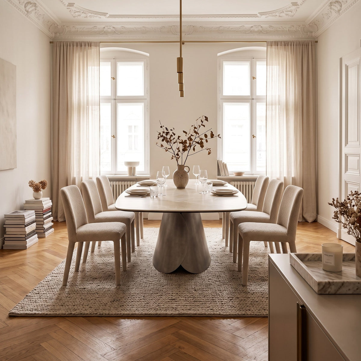 Ausziehtisch Cile Pillar Onyx von Bizzotto im Wohnraum