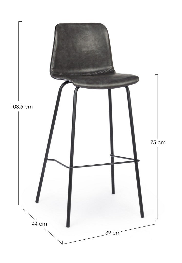 Barhocker Kyra von Bizzotto, Maßzeichnung B 39 × T 44 × H 103,5 cm