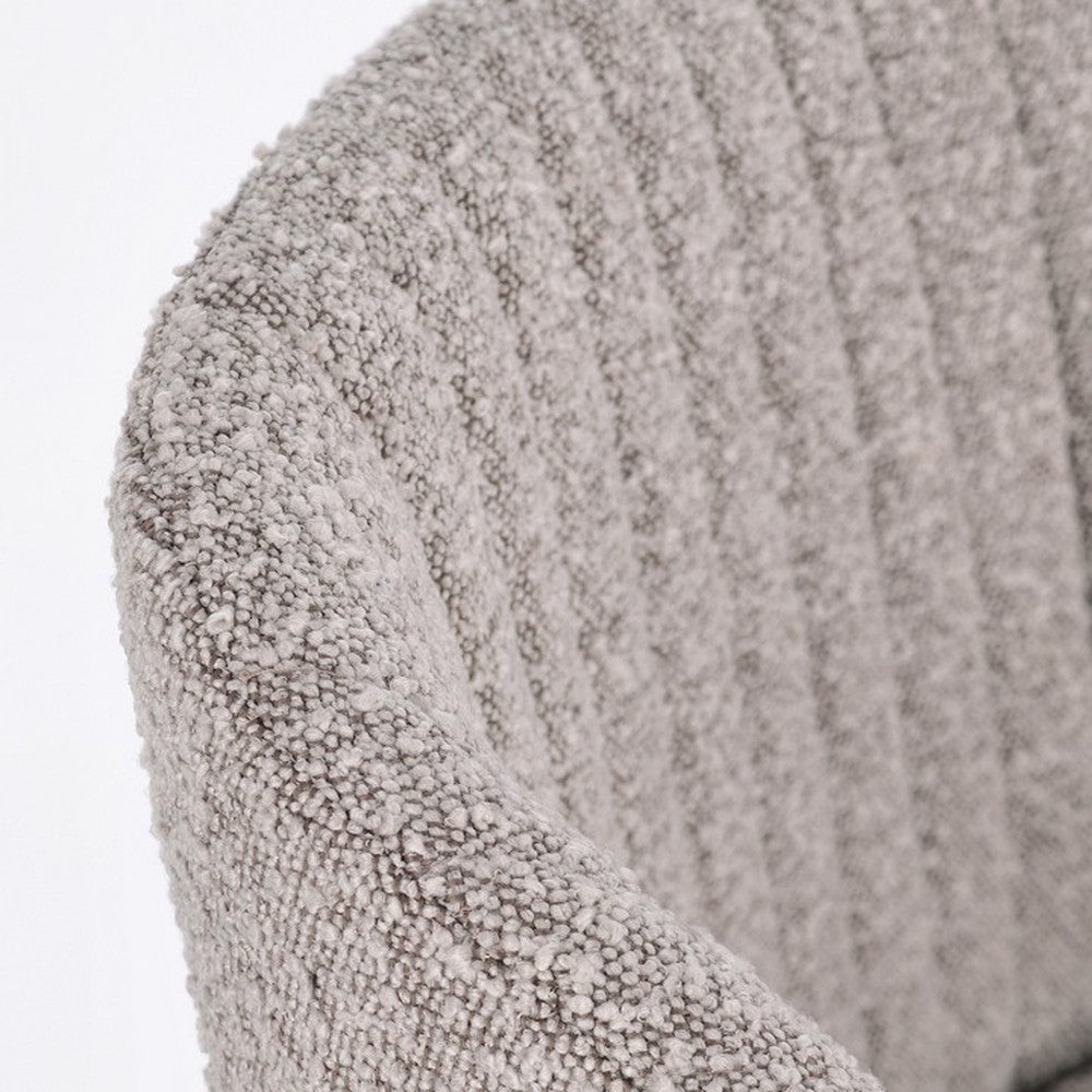 Barhocker Queen Bouclé Nerz von Bizzotto, Nahaufnahme von Material und Verarbeitung