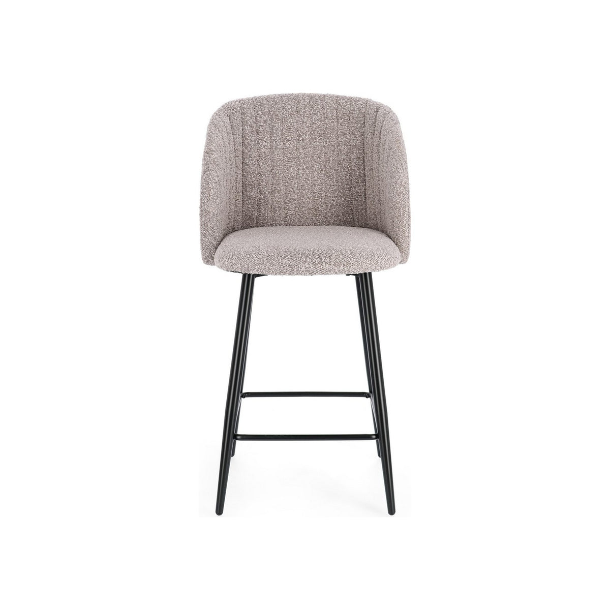 Barhocker Queen Bouclé Nerz von Bizzotto, freigestellt aus einem weiteren Blickwinkel