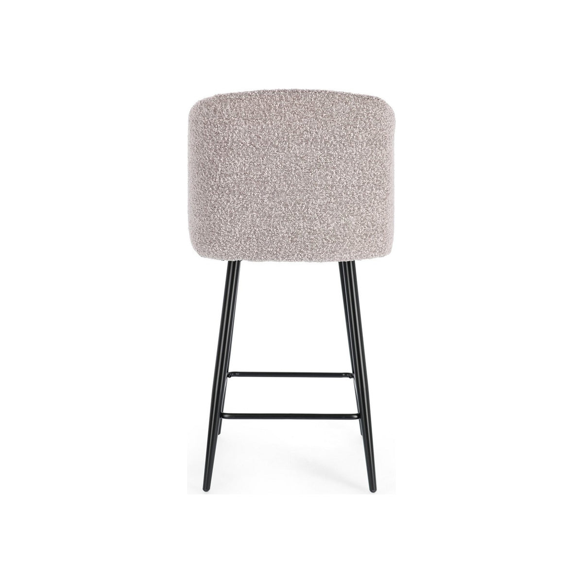 Barhocker Queen Bouclé Nerz von Bizzotto, freigestellt aus einem weiteren Blickwinkel