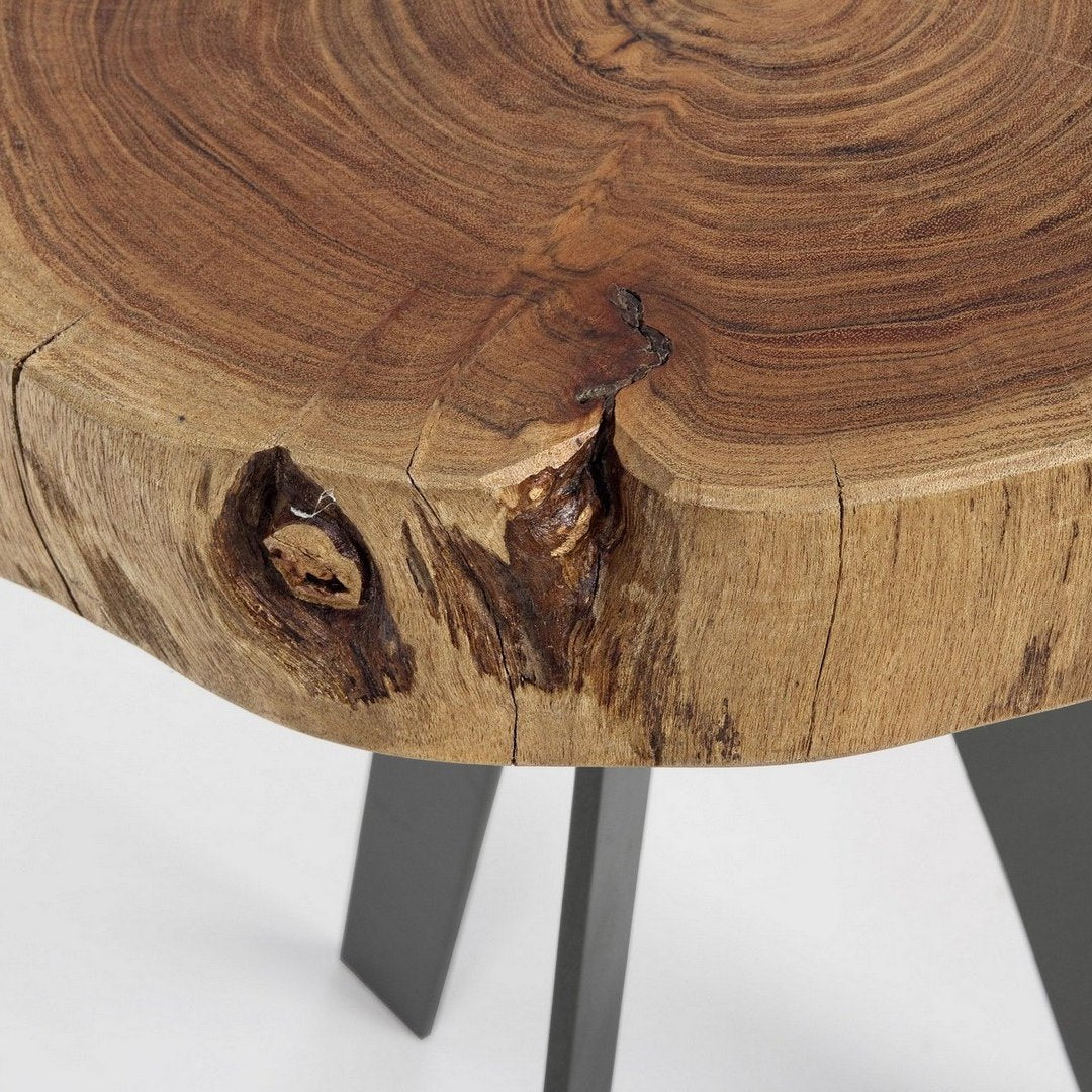 Beistelltisch Aron Ø 32 cm von Bizzotto, Nahaufnahme von Material und Verarbeitung