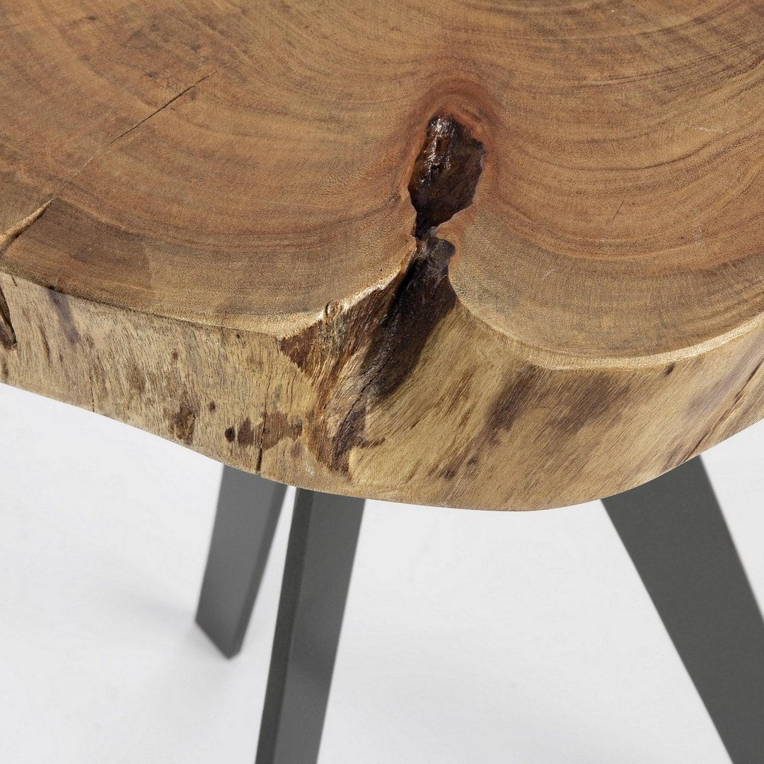 Beistelltisch Aron Ø 35 cm von Bizzotto, Nahaufnahme von Material und Verarbeitung