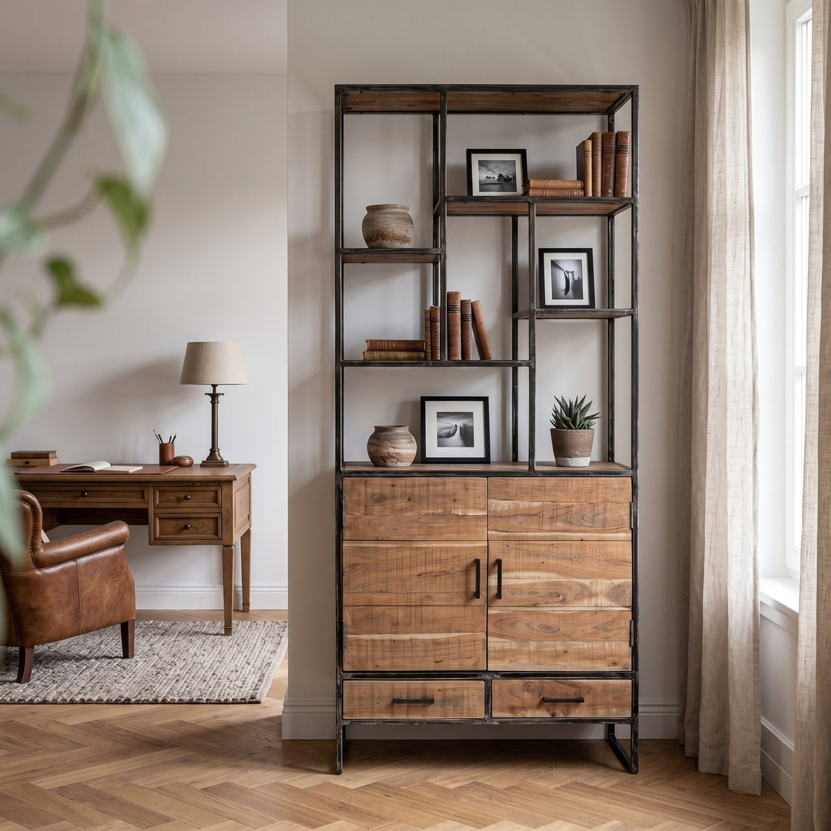 Bücherregal Elmer 90 cm von Bizzotto im Arbeitszimmer