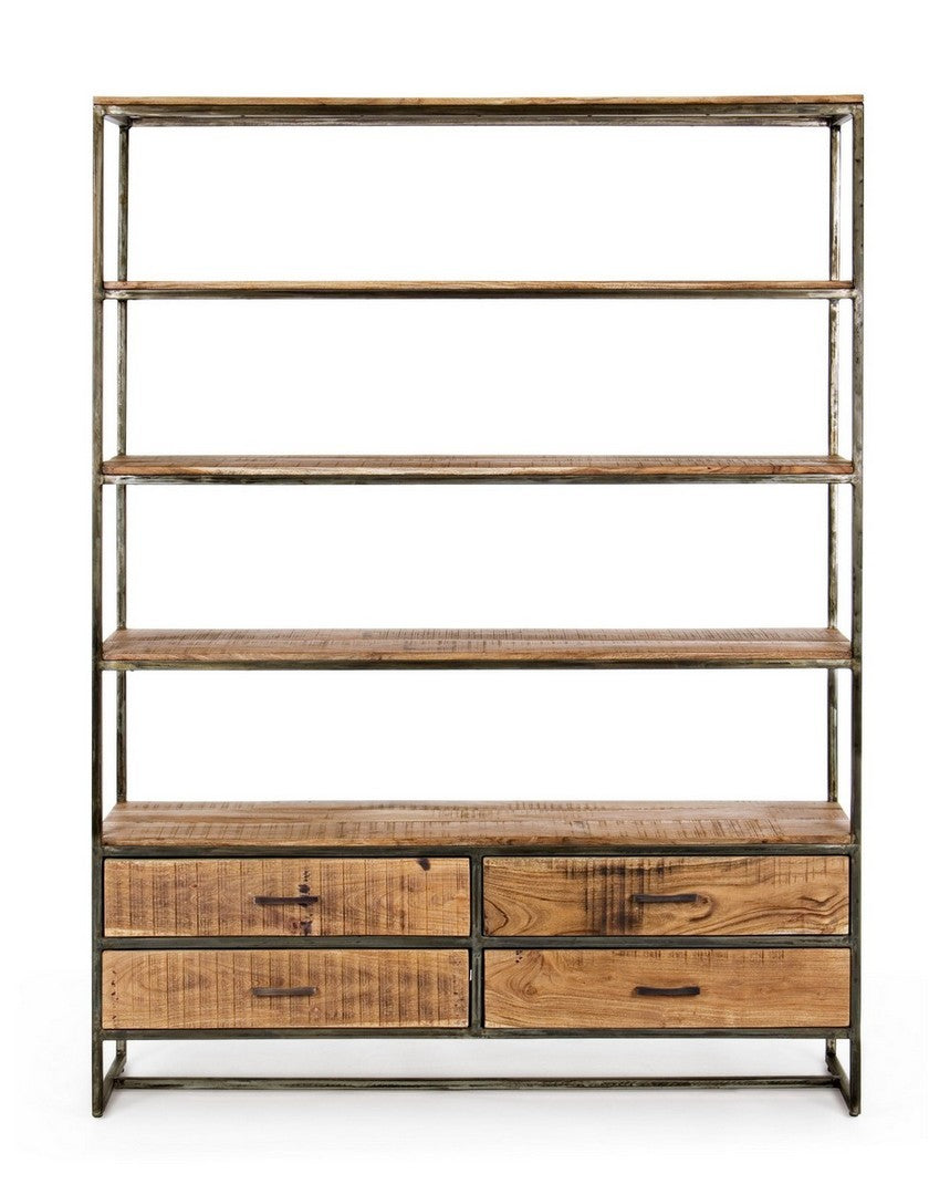 Bücherregal Elmer 145 cm von Bizzotto, freigestellt, B 145 × T 35 × H 190 cm