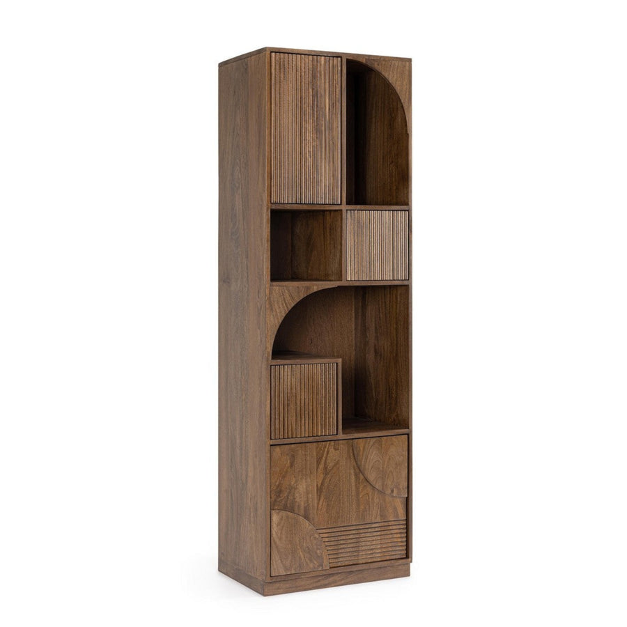 Bücherregal Orissa Naturfarbe von Bizzotto – massives Mangoholz, B 55 × T 40 × H 180 cm im STUFF Shop