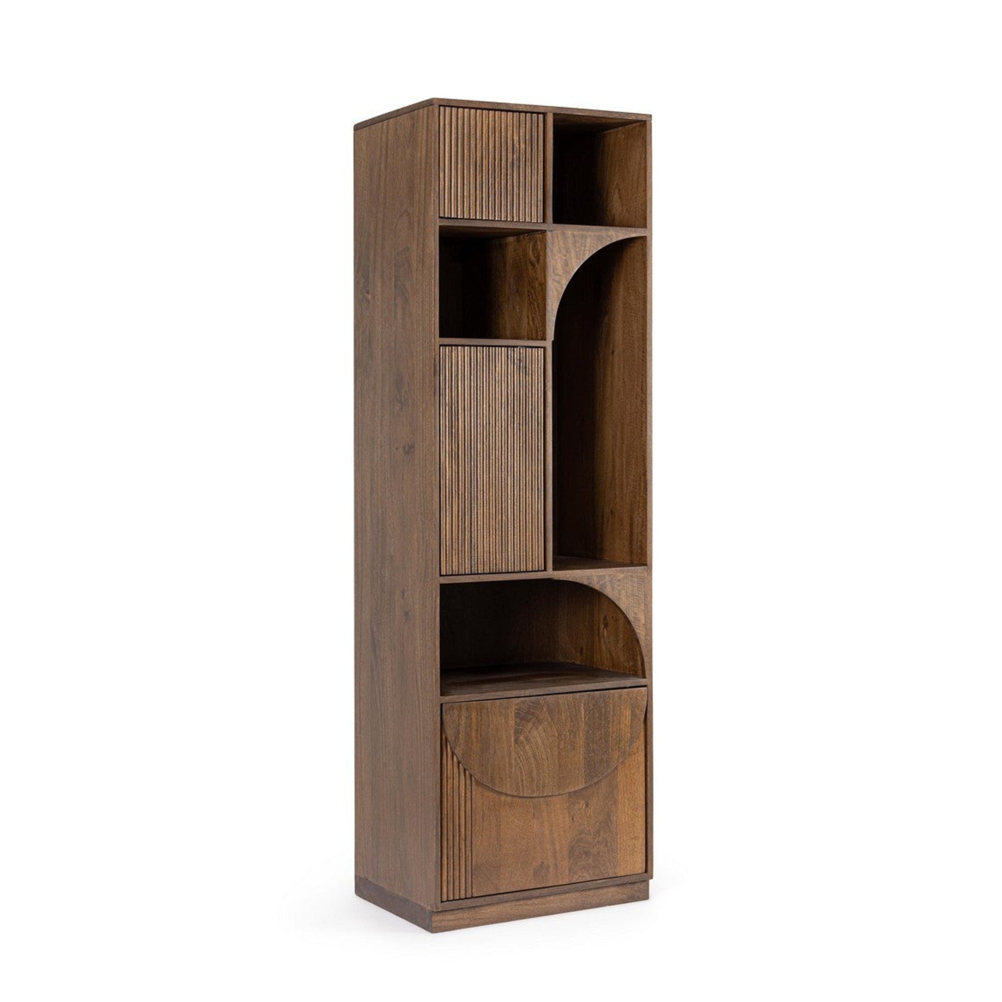 Bücherregal Orissa Naturfarbe von Bizzotto – Mangoholz, 3 Türen, H 180 cm, im STUFF Shop