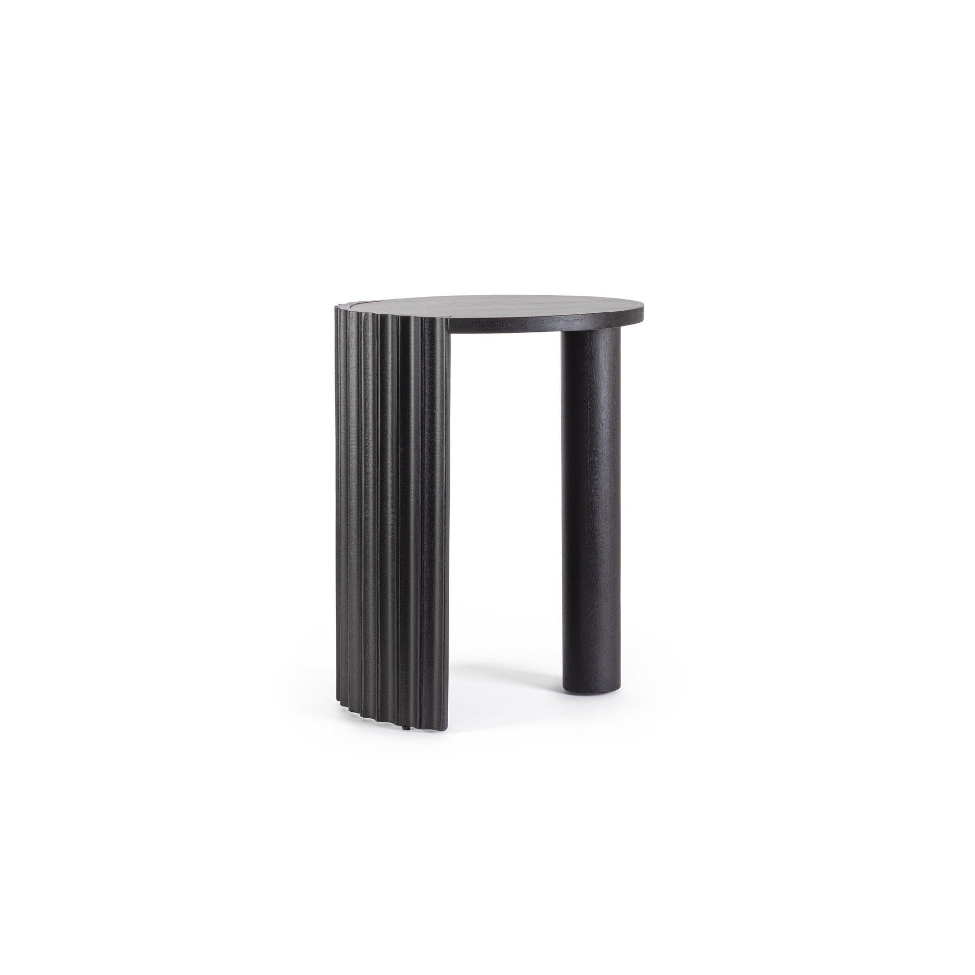 Couchtisch Orissa Schwarz von Bizzotto – massives Mangoholz, Ø 50 cm im STUFF Shop