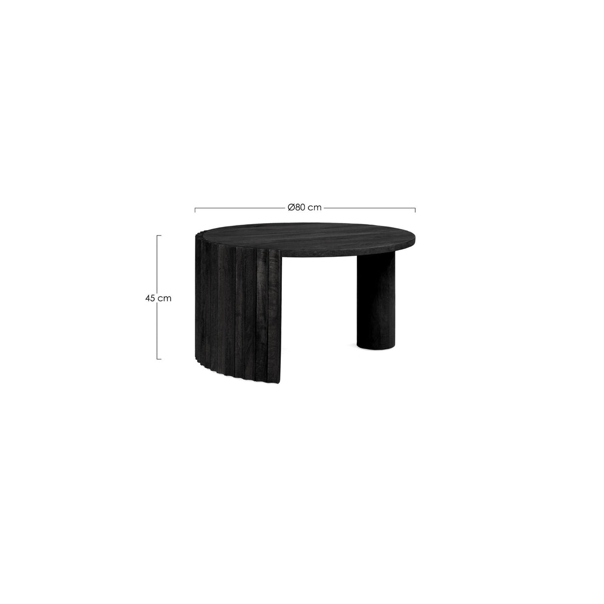 Couchtisch Orissa Schwarz von Bizzotto – Mangoholz, Ansicht, im STUFF Shop