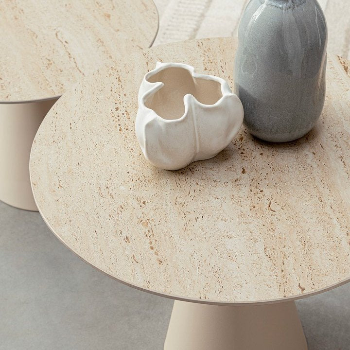 Couchtisch-Set Hardy hoch von Bizzotto, Nahaufnahme von Material und Verarbeitung